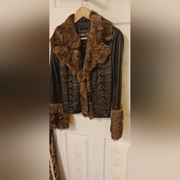 Michaela Fur leather jacket - Picture 3 of 11